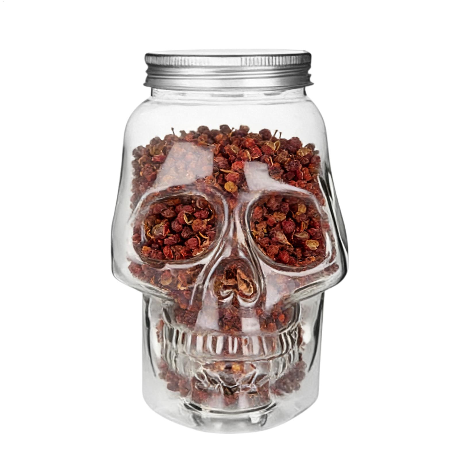 Bath Salts Jar - 해골 모양 항아리 500ml/800ml 재사용 가능한