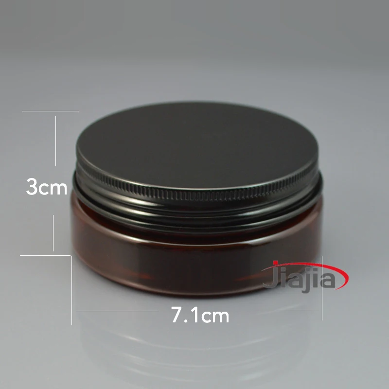 Bath Salts Jar - 50g 갈색 플라스틱 병 빈 틴