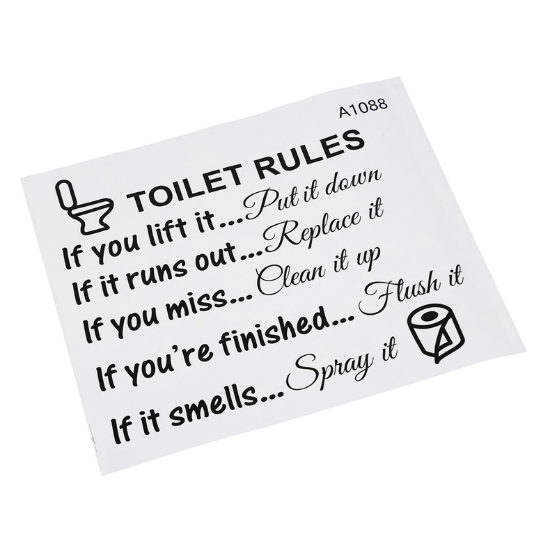 변기 규칙 욕실 탈부착 벽 스티커, 비닐 아트 데칼,  - Home Bathroom Rules 리뷰 및 가격