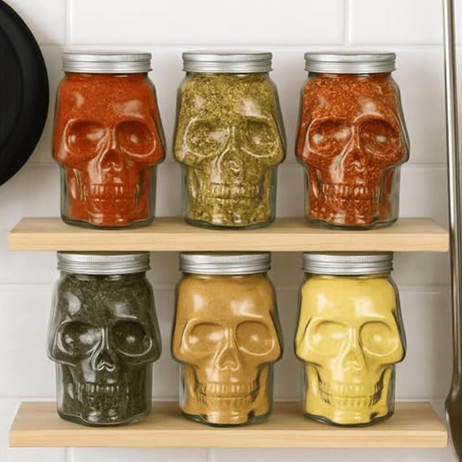 독특한 해골 모양 항아리, 재사용 가능한 무시무시한 장 - Bath Salts Jar 리뷰 및 가격