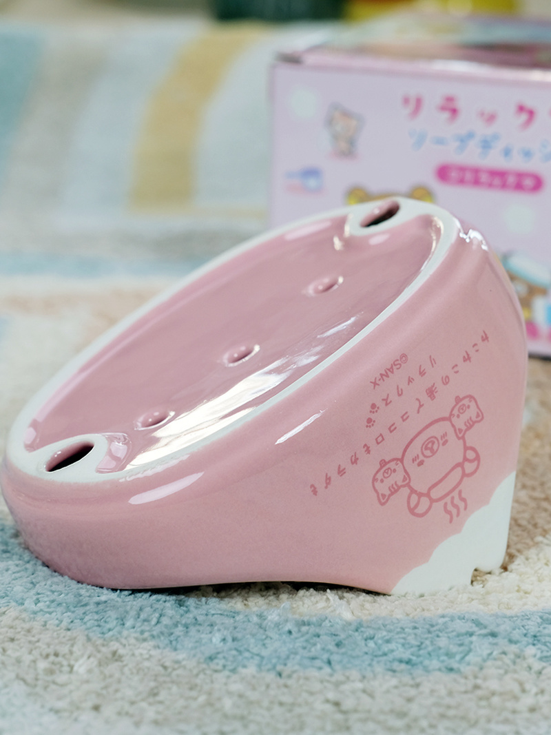 귀여운 세라믹 3D 만화 리락쿠마 후지산 비누 받침대  - Home Goods Bathroom Vanity 리뷰 및 가격