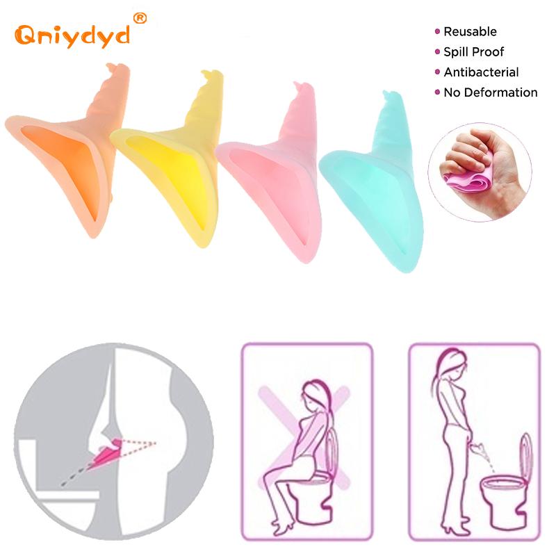 여성용 실리콘 소변 변기 깔때기 스탠드 업 소변 장치, - Home Bathroom Urinal 리뷰 및 가격